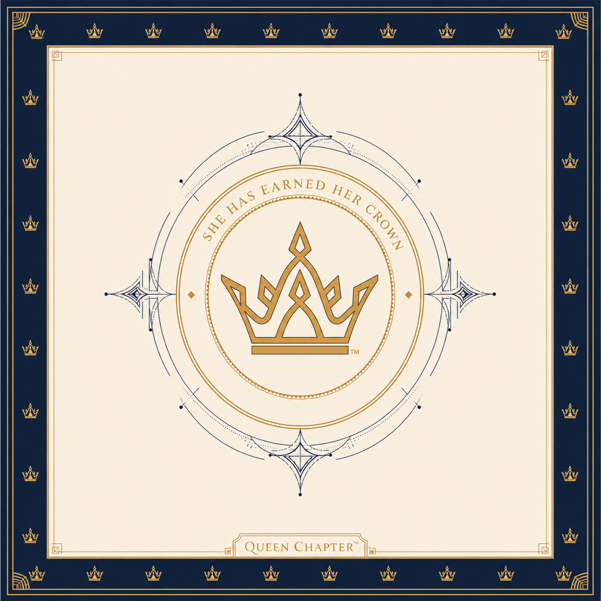 Crowned Satin Scarf