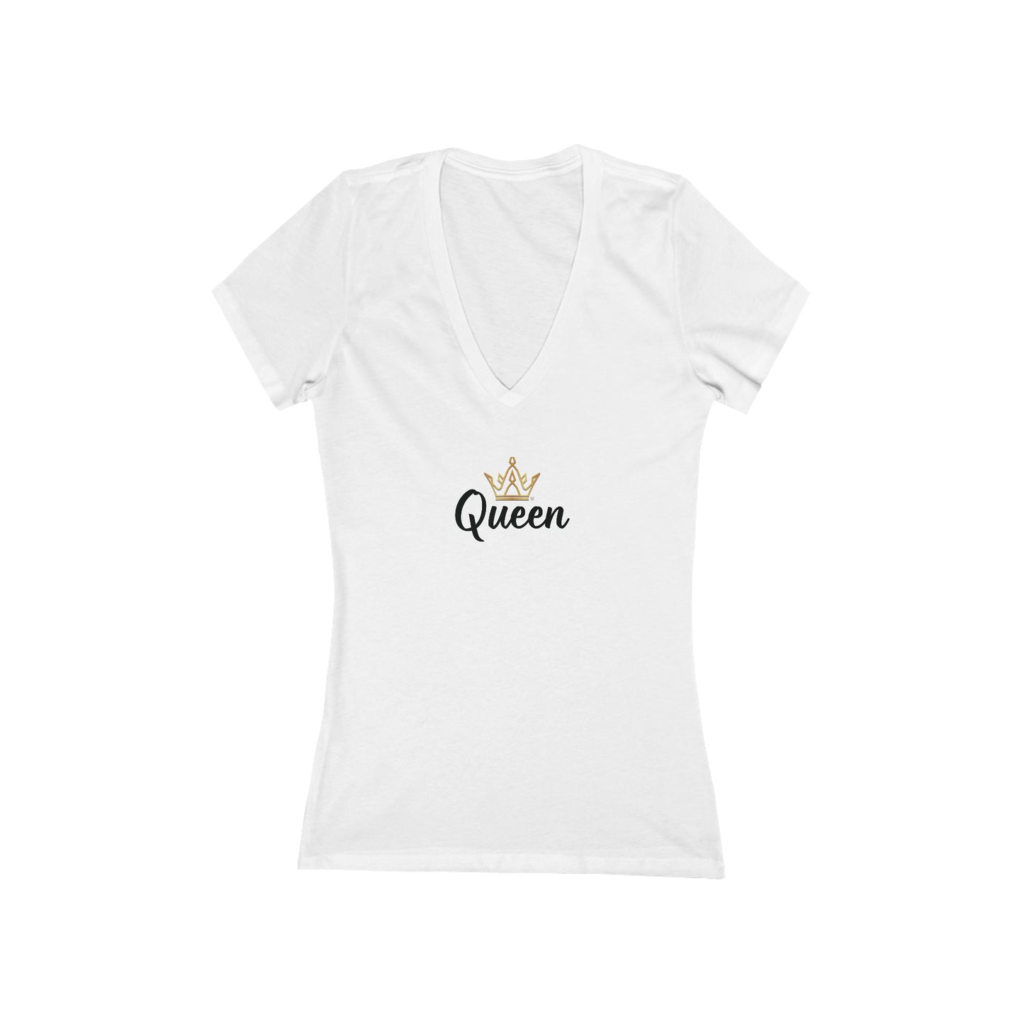 Women's Jersey Short Sleeve Deep V-Neck Tee