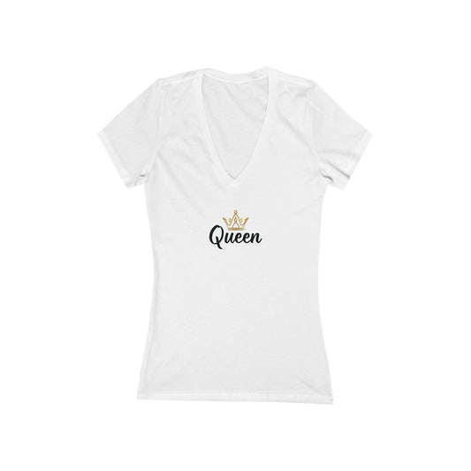 Women's Jersey Short Sleeve Deep V-Neck Tee
