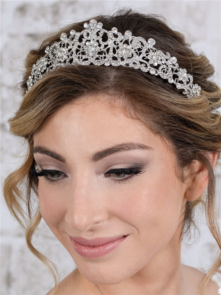 Vintage Silver Crystal Tiara