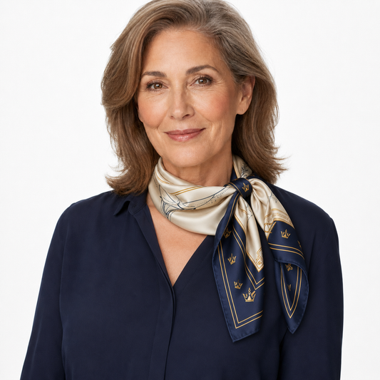 Crowned Satin Scarf