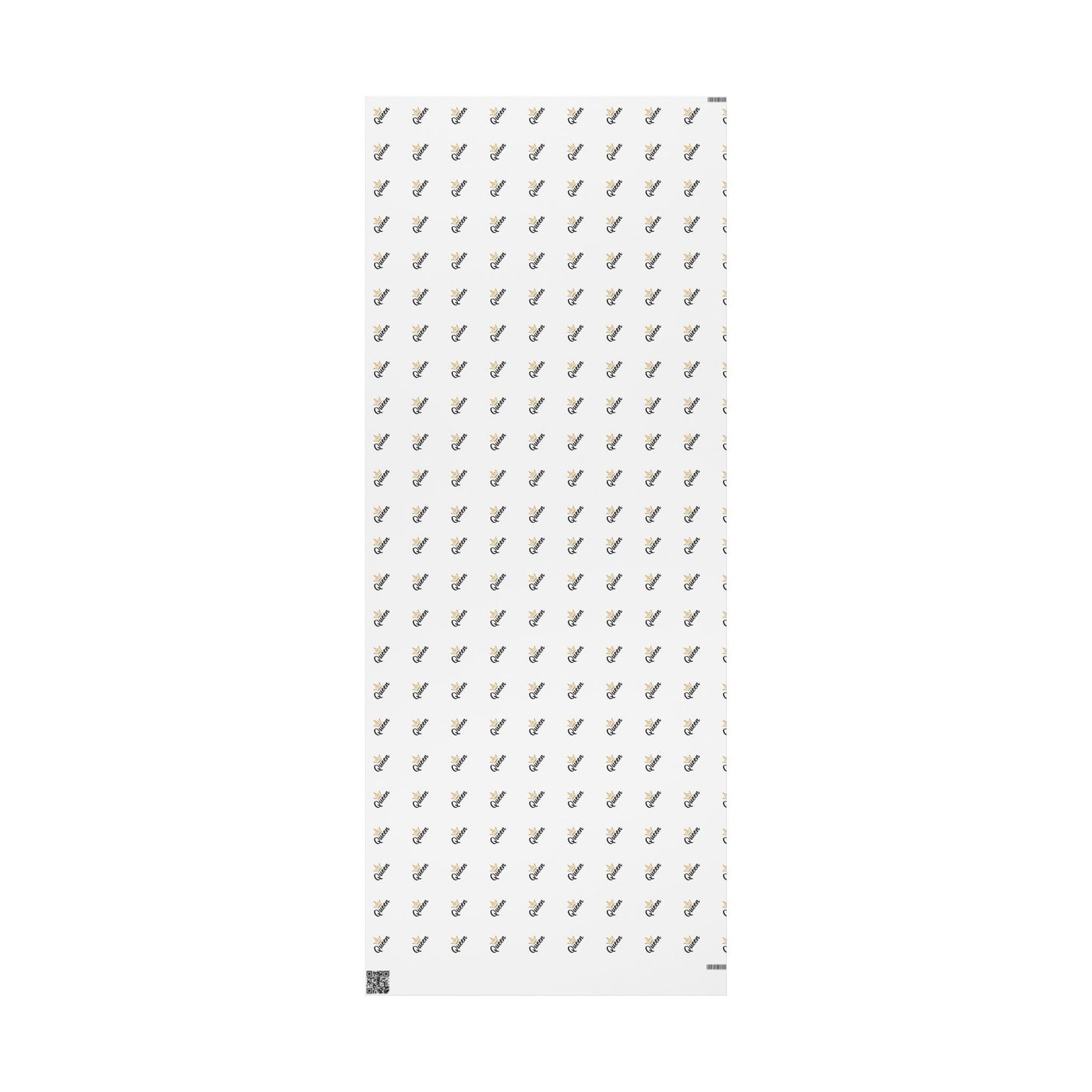 White giftwrap with crown design  white background